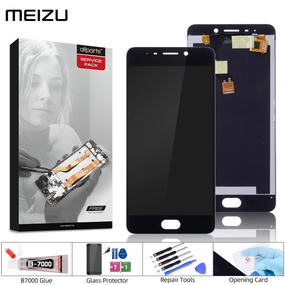 Дисплей для Meizu M6 Note M721H M721Q M721W LCD в сборе с тачскрином на рамке Оригинал 5.5.''