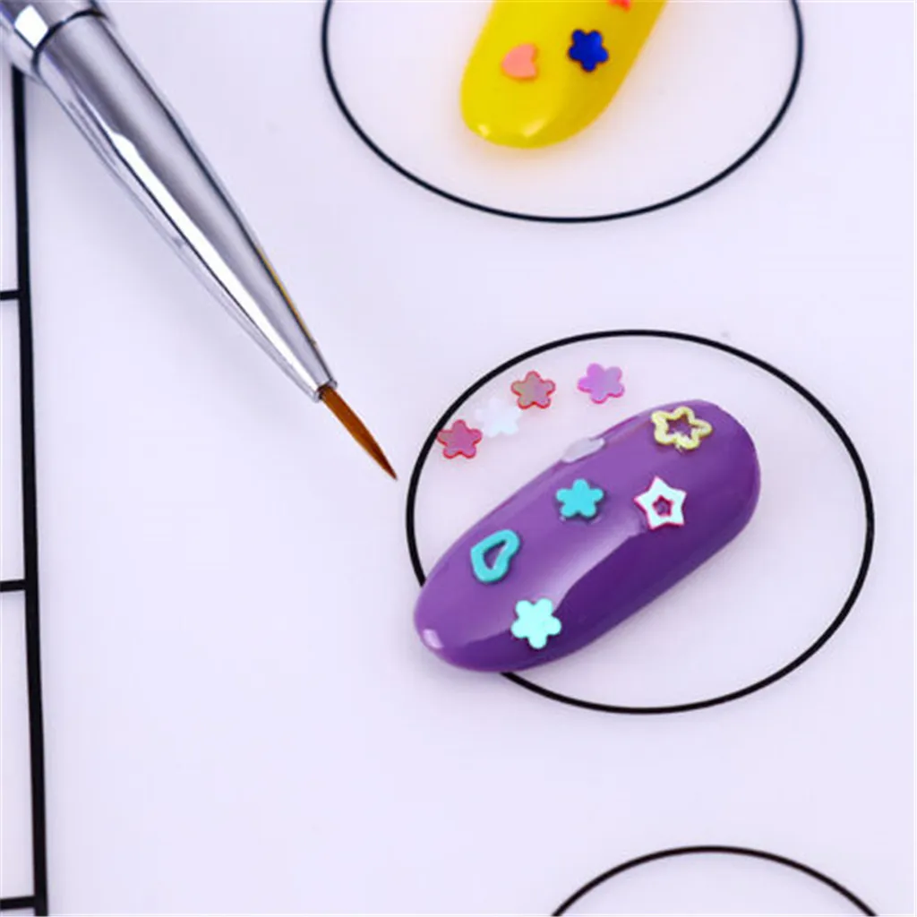 Силиконовый мини шаблон для практики ногтей гель-лака Маникюрный Инструмент