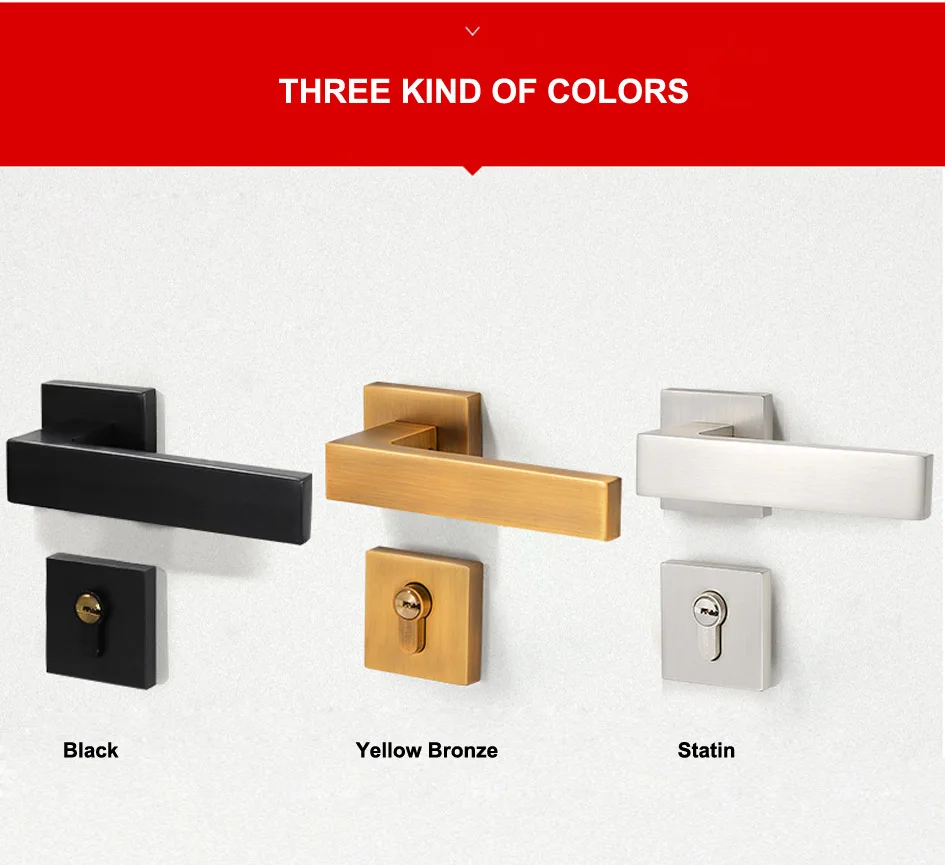 Черный замок из цинкового сплава домашняя Бесшумная дверная ручка в