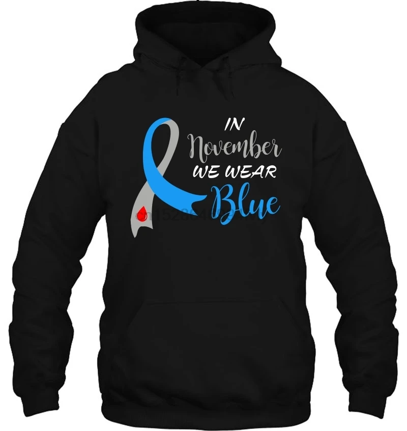 Мужская толстовка с капюшоном в сентябре мы носим синий диабет женская уличная
