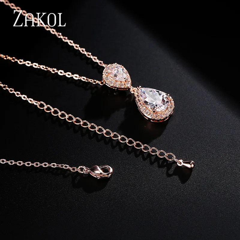 Комплект из колье и серёг с фианитом|Ювелирные наборы| |