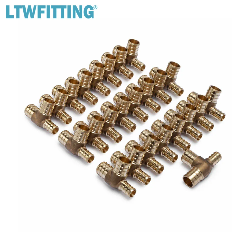 LTWFITTING Lead Free Brass PEX Crimp Fitting 1/2-Inch x 3/4-Inch Tee | Обустройство дома