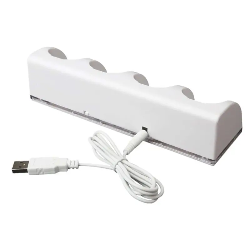 

4Port Smart Charger Charging Dock Rechargeable Batteries for WII Game Console M5TB