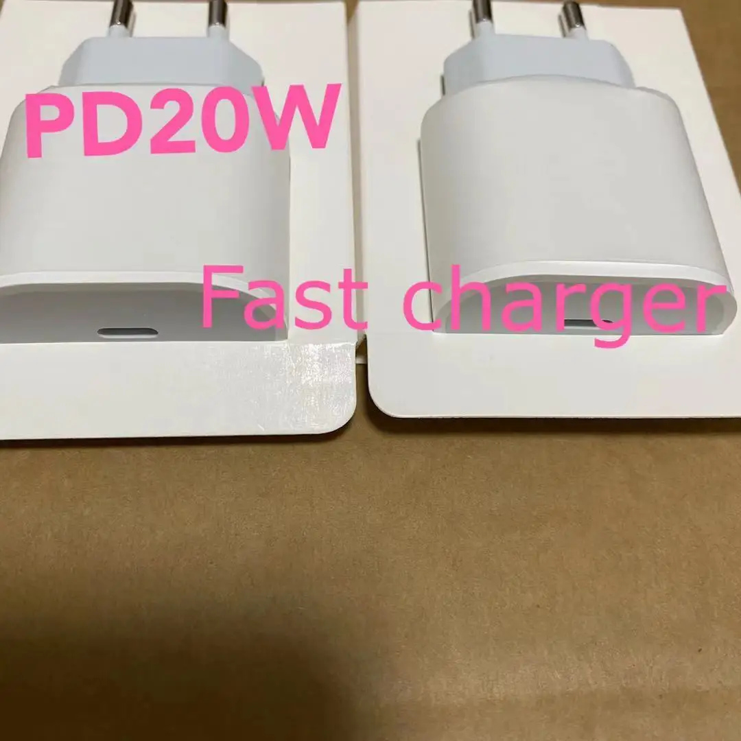 

50pcs OEM 20W PD Fast Charging USB Type C Power Adapter EU US Plug Quick Charger For Phone 12 11 Pro Max Home Wall USB-C Charger