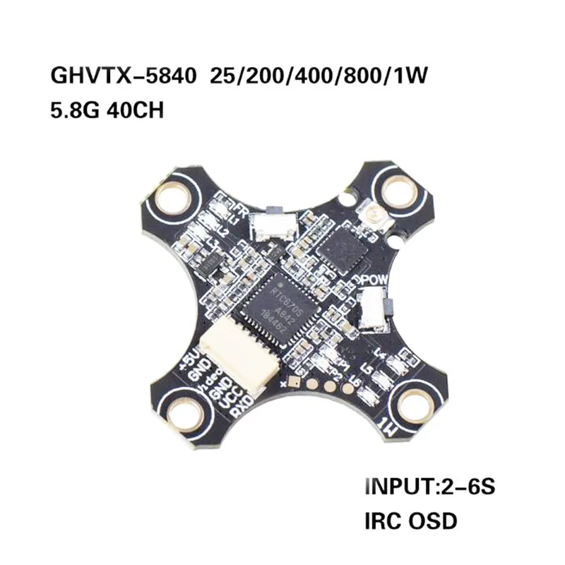 

1Set 5.8G Image Transmission Transmitting Module 1W OSD Modulation Power for GHVTX5840 FPV Racing RC Drone Quadcopter Toys Part