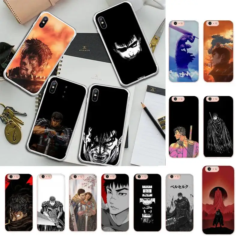 

Berserk Guts Anime Phone Case For iphone 13 X XS MAX 6 6s 7 7plus 8 8 Plus 5 5S se 2020 11 12pro max xr Funda cases