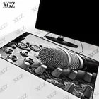 XGZ крутой игровой коврик для мыши с микрофоном и управлением музыкой для диджея, Настольный коврик, большой коврик для мыши с застежкой края, клавиатура, ноутбука, ПК, компьютера, Muismat