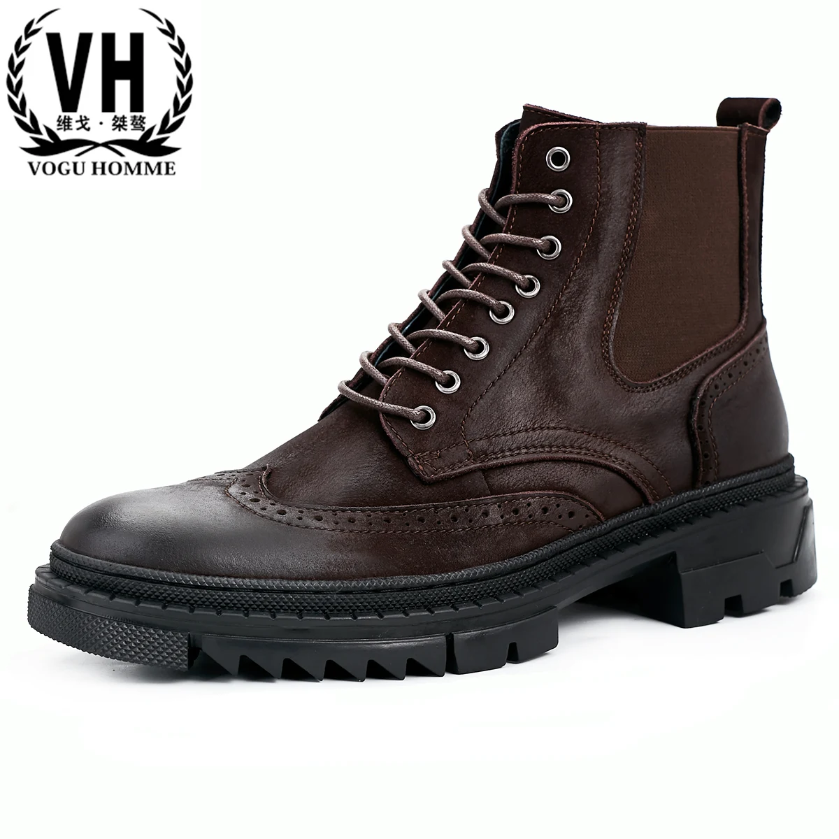 

Мужская обувь с высоким берцем; Обувь «Челси» для мужчин из материала под бычью кожу ковбойские сапоги мужские на осень-зиму в британском ст...