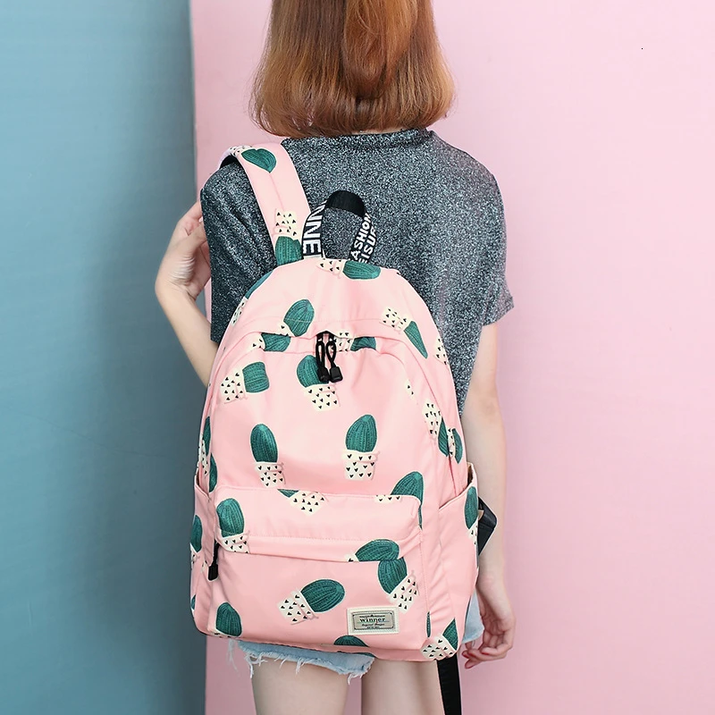 Школьный рюкзак для женщин 2019 женский девочек подростков вместительный холщовый