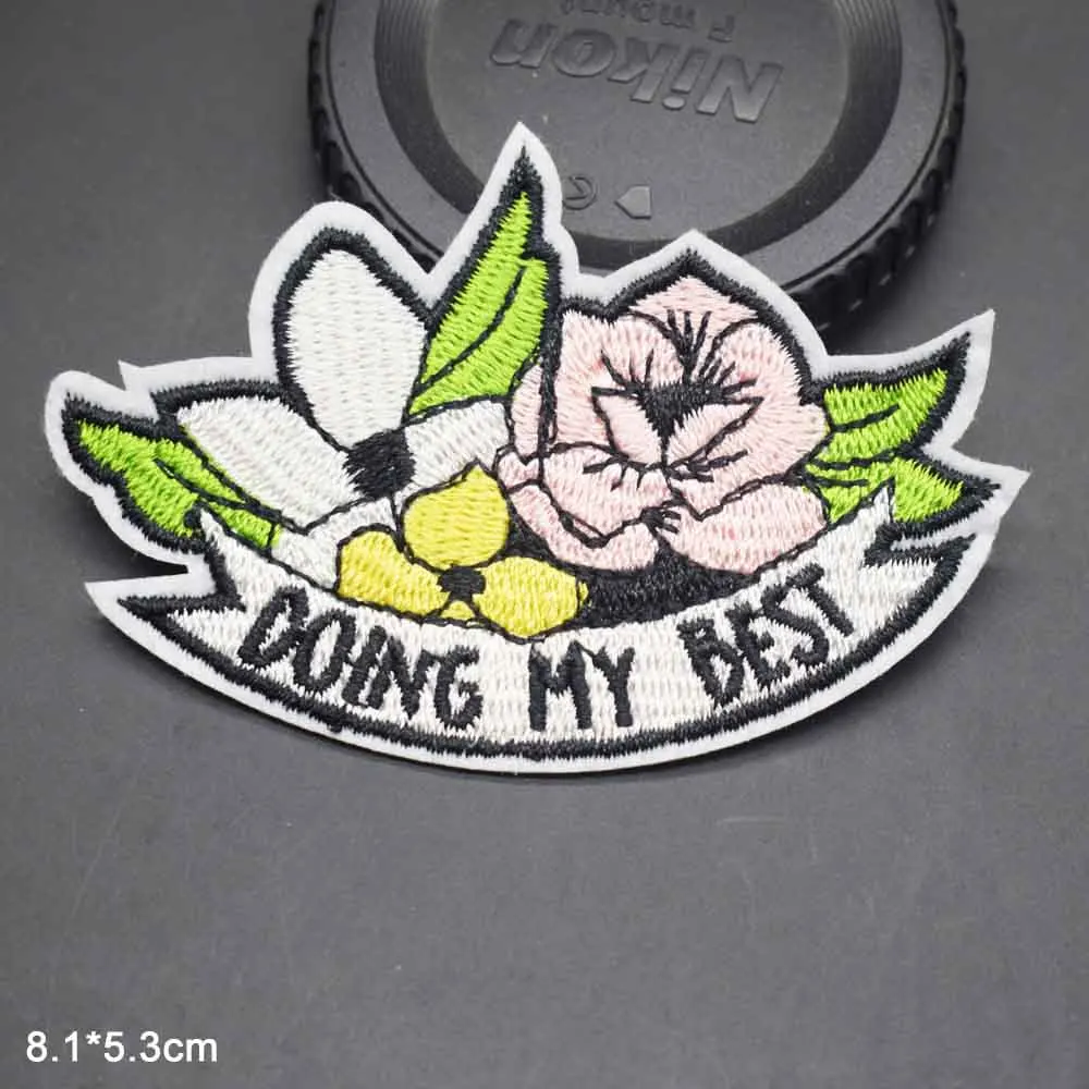 Заплатка на одежду с вышивкой для девушек цветами | Дом и сад