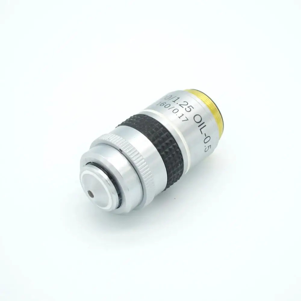 Free shipping Microscope Objective-100X (Oil) Darkfield Plan Objective w/ Iris for Biological with 195mm | Инструменты