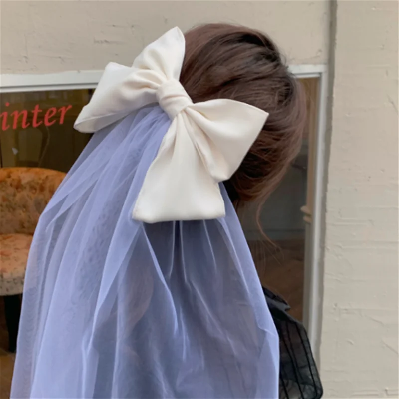 Женская заколка для волос AOMU белая заколка-бант в Корейском стиле свадебные