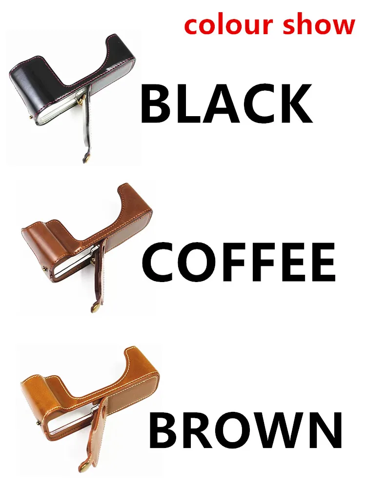 Ретро из искусственной кожи сумка для камеры Половина корпуса чехол Olympus PEN F EM5 EM10