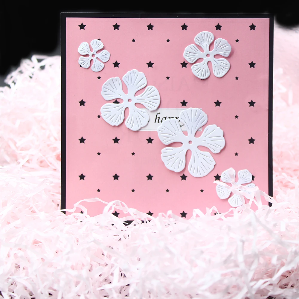 5pcs Flower Stitched metal Cutting dies Christmas New Stencil for DIY Scrapbooking Craft Cut Decor | Дом и сад