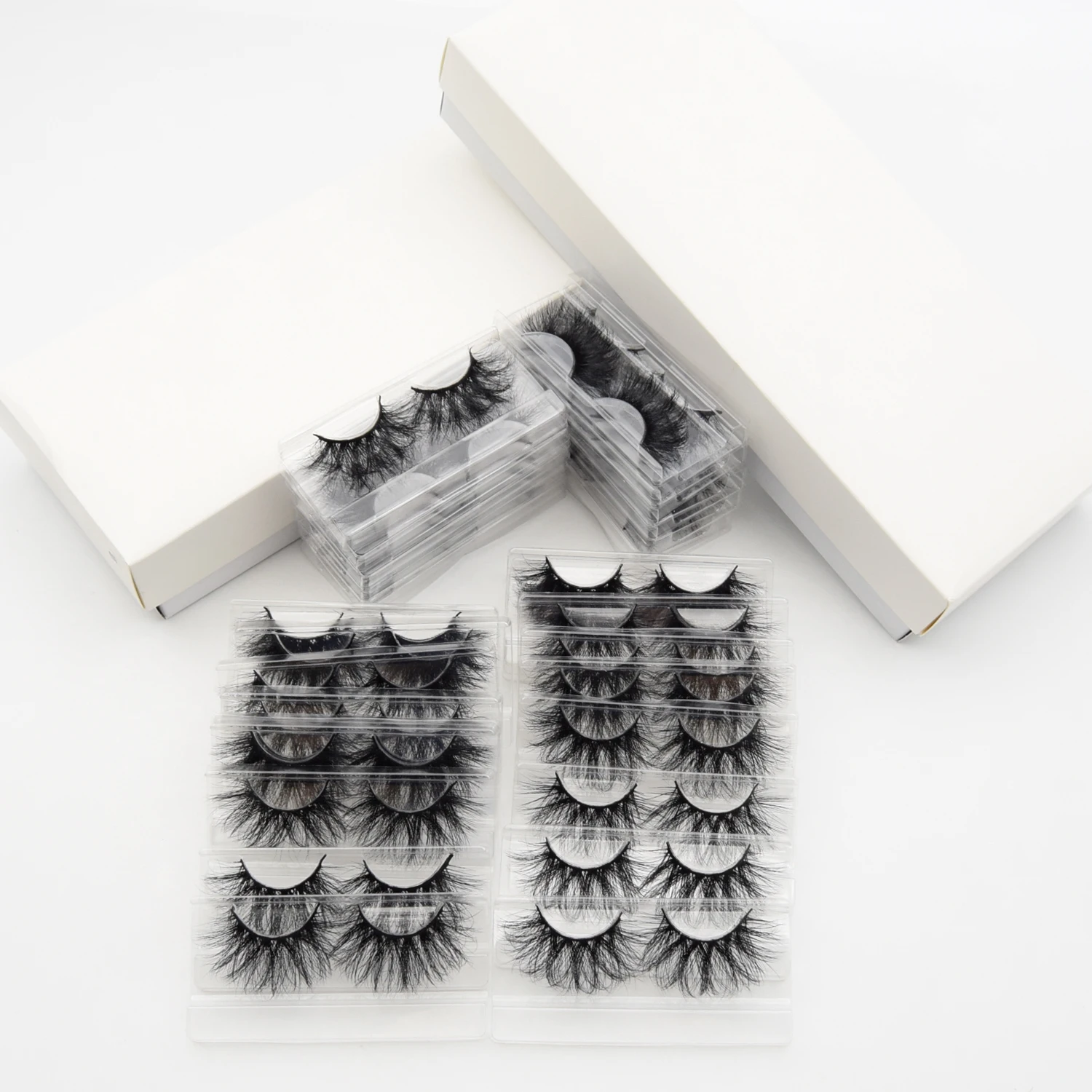 Visofree 30/40 пар/партия 3D норковые ресницы с лотком без коробки ручная работа полная полоса ресницы норковые Накладные ресницы Макияж Ресницы cilios