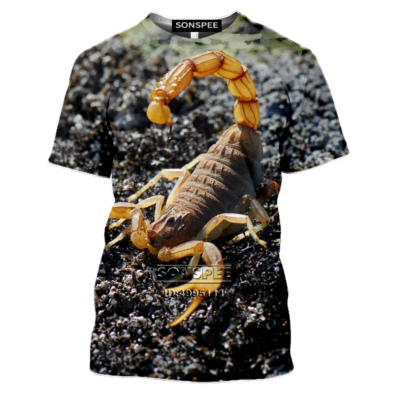 

New Animals Desert Scorpion T shirt Men 3D Print T-Shirts Women Tshirt Casual Short sleeve Oversized Clothes Hip Hop Tee shirts