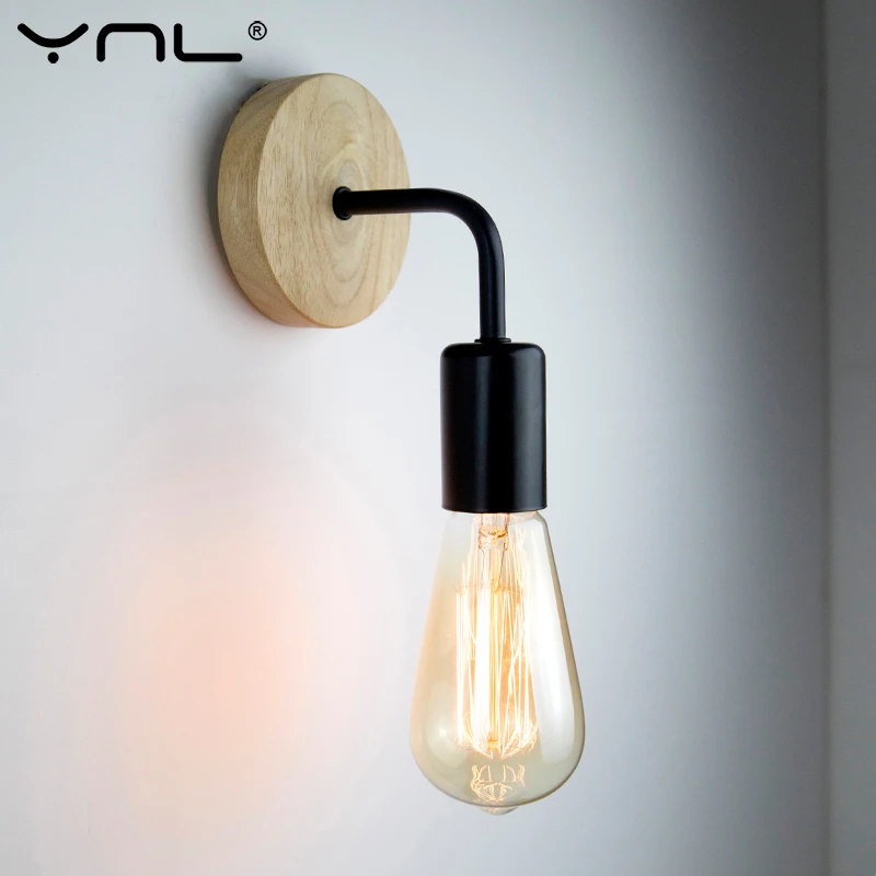 Деревянные бра настенные светильники приспособление современный винтажный