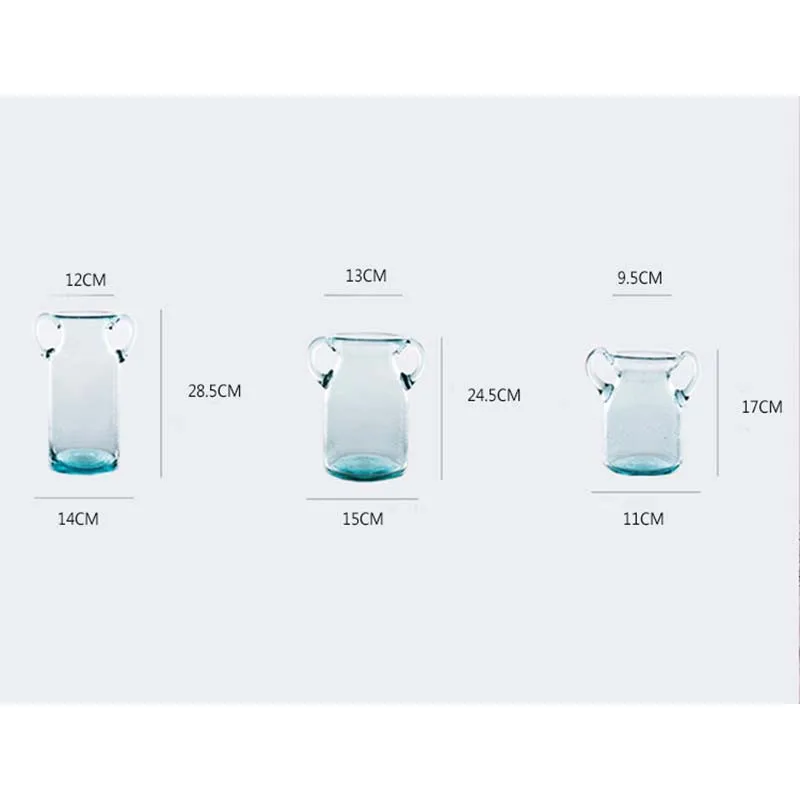 Прозрачная разноцветная настольная стеклянная ваза для гидропоники сушеные