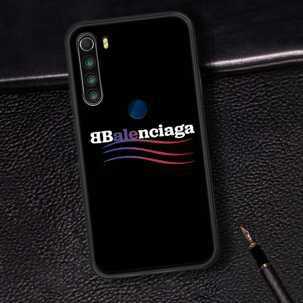 

French Luxury Brand Phone Case Cover Hull For XIAOMI Redmi 7 7A 8 8A 9 9C Note 6 7 8 9 9S K20 Pro K30 black Coque Tpu Shell