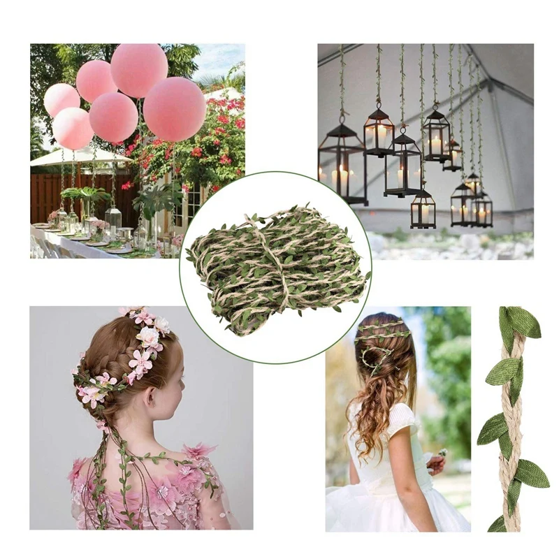 

Artificial Leaves Garland - 20M - Rustic Foliage Liana Garden Artificial Foliage Decorations for Garden or Wedding