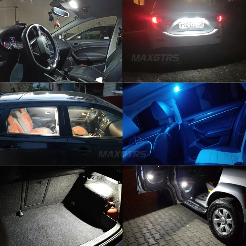 Светодиодная лампа CANBUS Festoon C10w 5x C5w для чтения внутренняя Лицензия автомобиля с