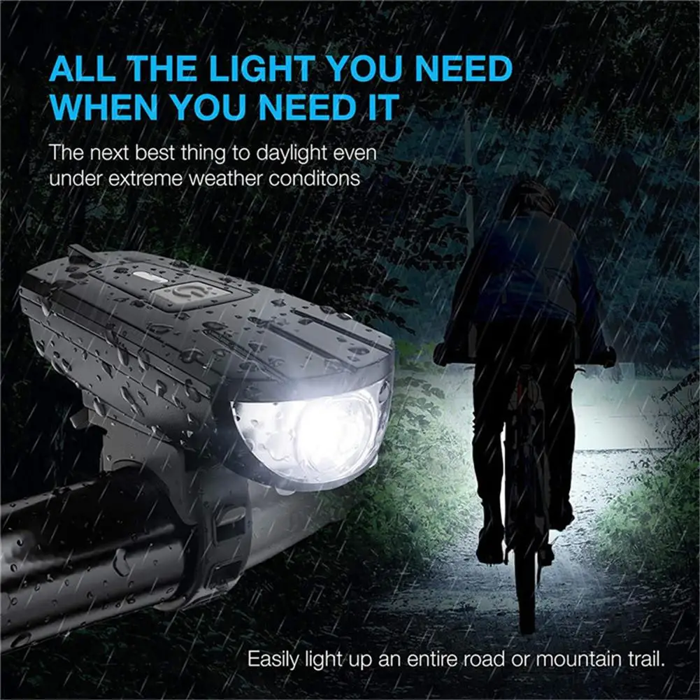 

Bicycle Light USB Rechargeable LED Set waterproof Mountain Bike Front Headlight and Rear Light for Cycling Bike Accessories