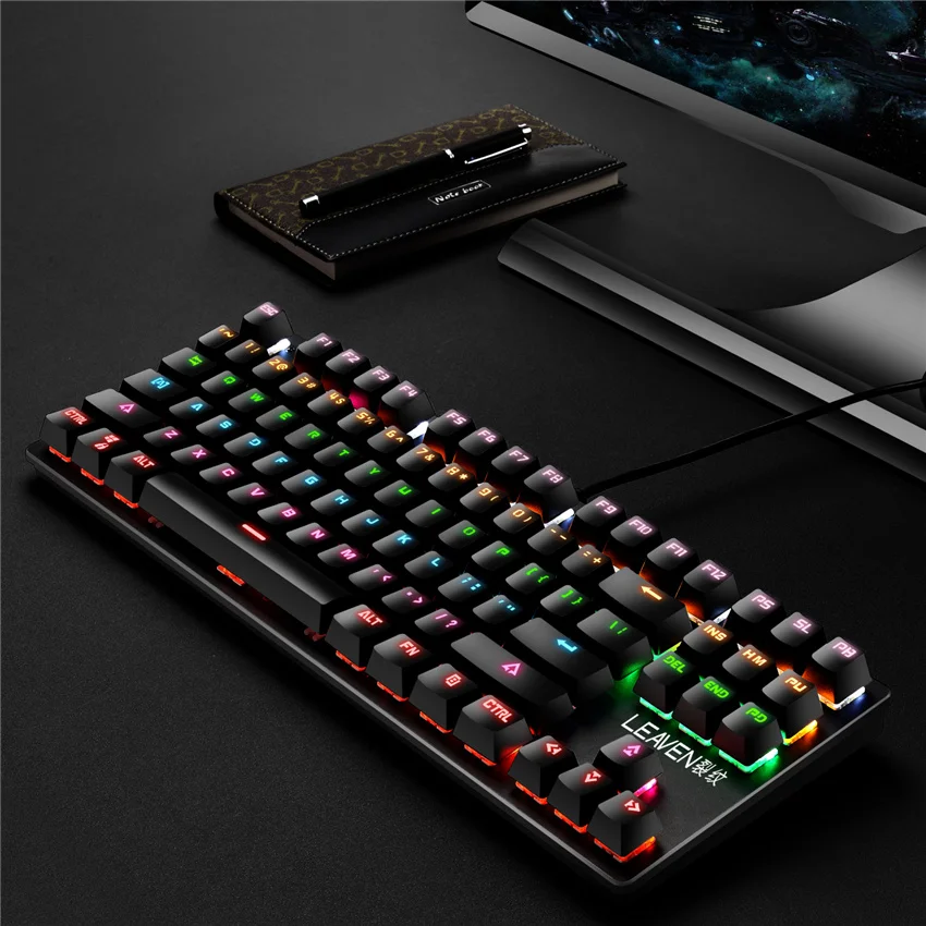 

K550 Mechanical Keyboard 87 Keys Wired USB PC Keyboards Blue Axis Switch Gaming Competitive Computer Professional Keyboard