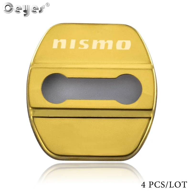 gold Ceyes наклейки для авто Стайлинг эмблемы чехол для Nissan Nismo Qashqai Skyline Juke X-прицеп аксессуары автостайлинг 4 шт./партия - Название цвета: gold