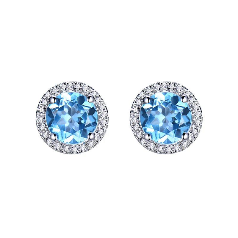 Винтажные круглые серьги гвоздики LOVERJEWELRY 6 5 мм из твердого белого золота 18 карат