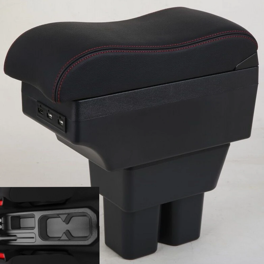

For jimny armrest box USB Charging heighten Double layer central Store content cup holder accessories 2019 2020