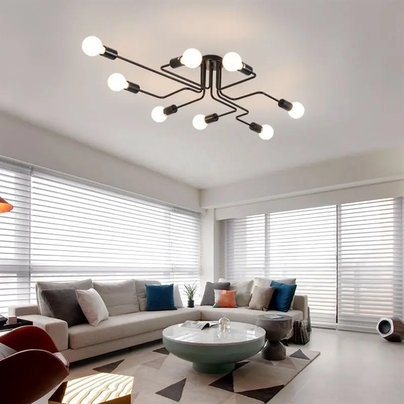 Винтажный железный подвесной светильник потолочный в стиле индастриал лофт