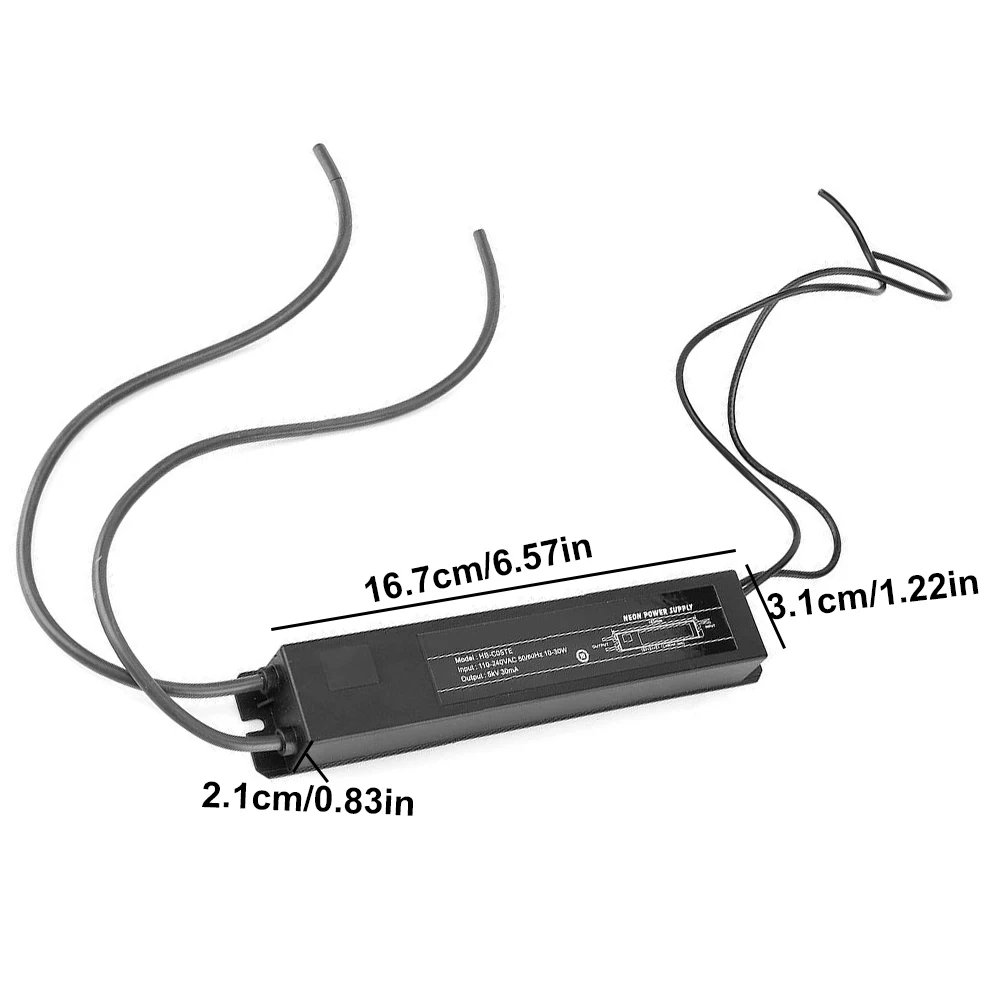 

HB-C05TE Neon Light Transformer 5KV 30mA 10-30W AC Electronic Glass Power Supply Fit For Any Sizes Of Glass Neon Light Sign
