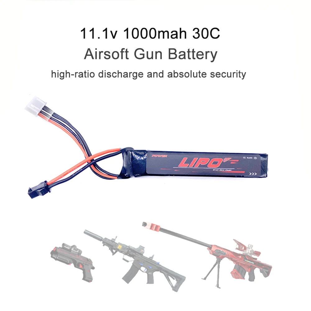 11 1 В 3 с 1000 мАч 30C Max 60C 3s мини страйкбол водяной пистолет RC Lipo аккумулятор B3