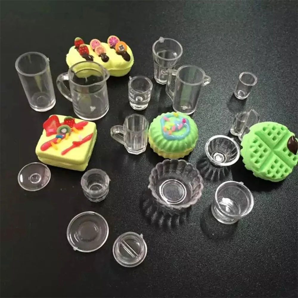 Прозрачный пластиковый мороженое искусственный кукольный домик миниатюрные