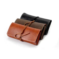 retro handmade soft leather glasses bag pu leather pocket glasses pouch for men sunglasses case eyewear accessories