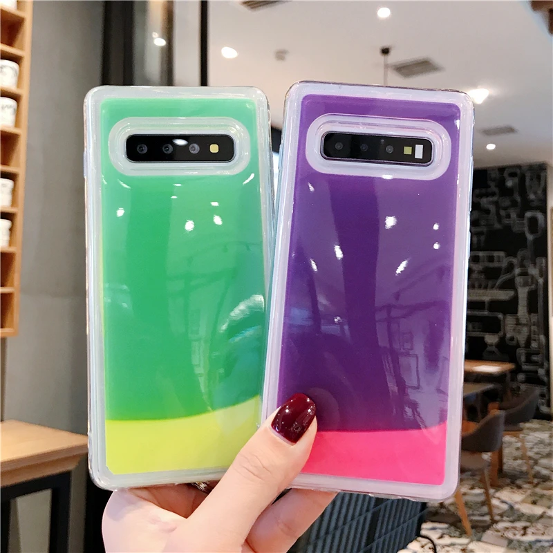 Чехол для samsung note 10 pro S10 lite S9 plus S8 S7 A9 A750 8 6 J730 J530 J330 J8 J6 J4 светящийся | Мобильные
