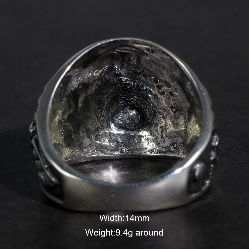 Солидные 925 пробы серебряные мужские кольца с Львом винтажные в стиле стимпанк