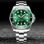 Часы наручные PAGANI Мужские механические, брендовые зеленые автоматические спортивные водонепроницаемые светящиеся деловые, 100 м