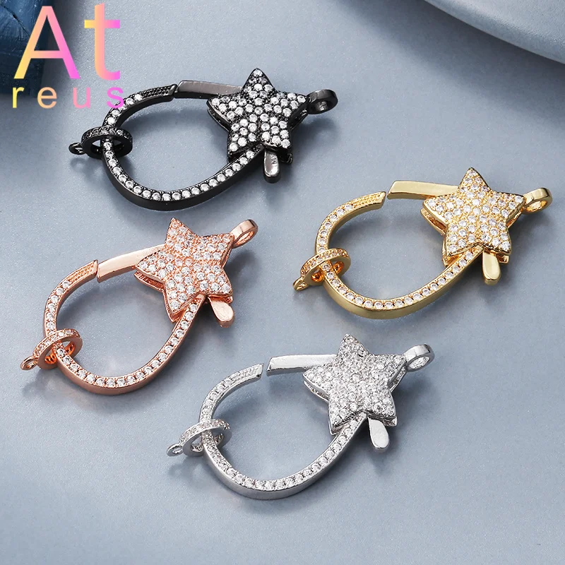 Застежки с пятиугольной звездой крючки для изготовления ювелирных изделий из