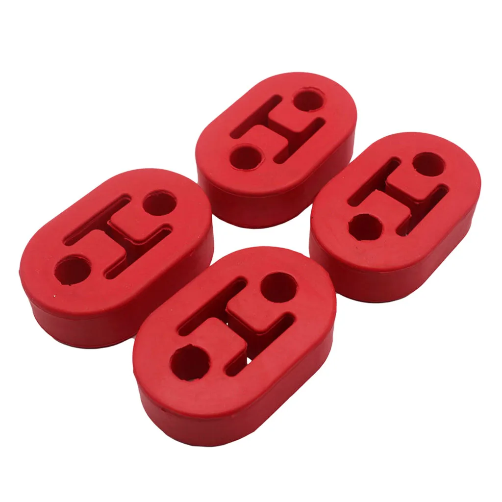 

4PCs Car Rubber Exhaust Tail Pipe Mount Bracket Hanger Insulator 2 Hole