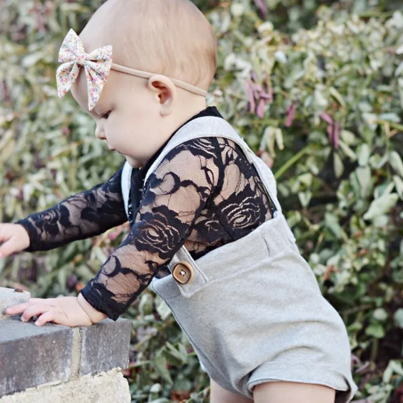 Боди для новорожденных девочек Кружевная летняя одежда принцессы маленьких