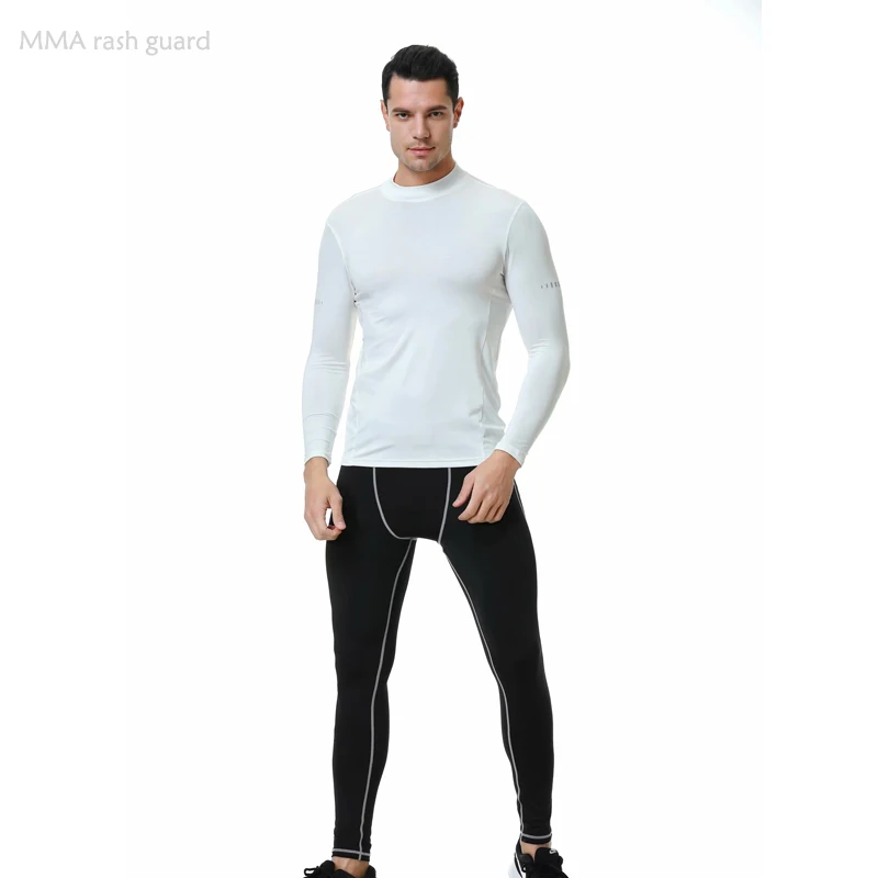 

Track Suits Men Set Rash Guard MMA Long Sleeves Compression Tights Long Johns Underwear Compression Shorts Suit Fitness Jogger