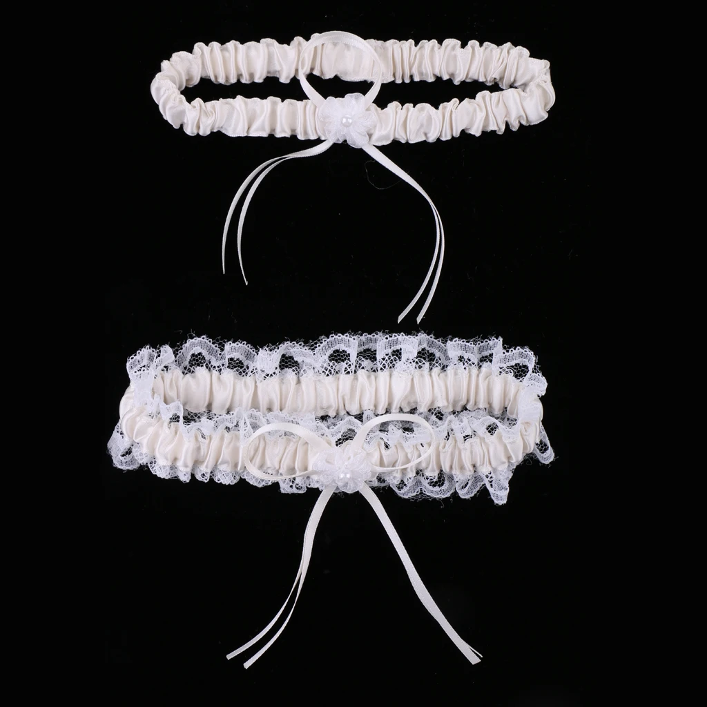 2 шт. Свадебные чулки с подвязками в деревенском стиле цветочным узором тянущиеся