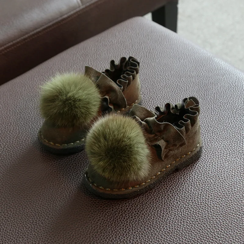 Кожаные туфли CNFSNJ с металлическими кнопками на осень и зиму 21-36 | Детская одежда