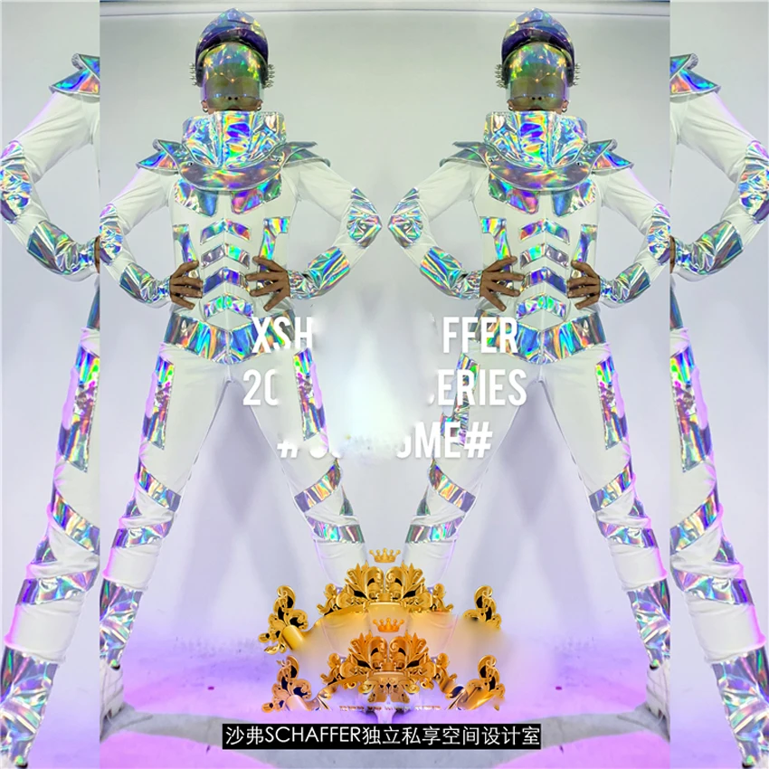 GOGO лазерный Космос Звезда костюм мужские танцевальные костюмы классное будущее