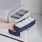 Органайзер для нижнего белья, складные пластиковые разделители большой вместимости для трусиков и носков, ящики для шкафа, контейнеры для хранения