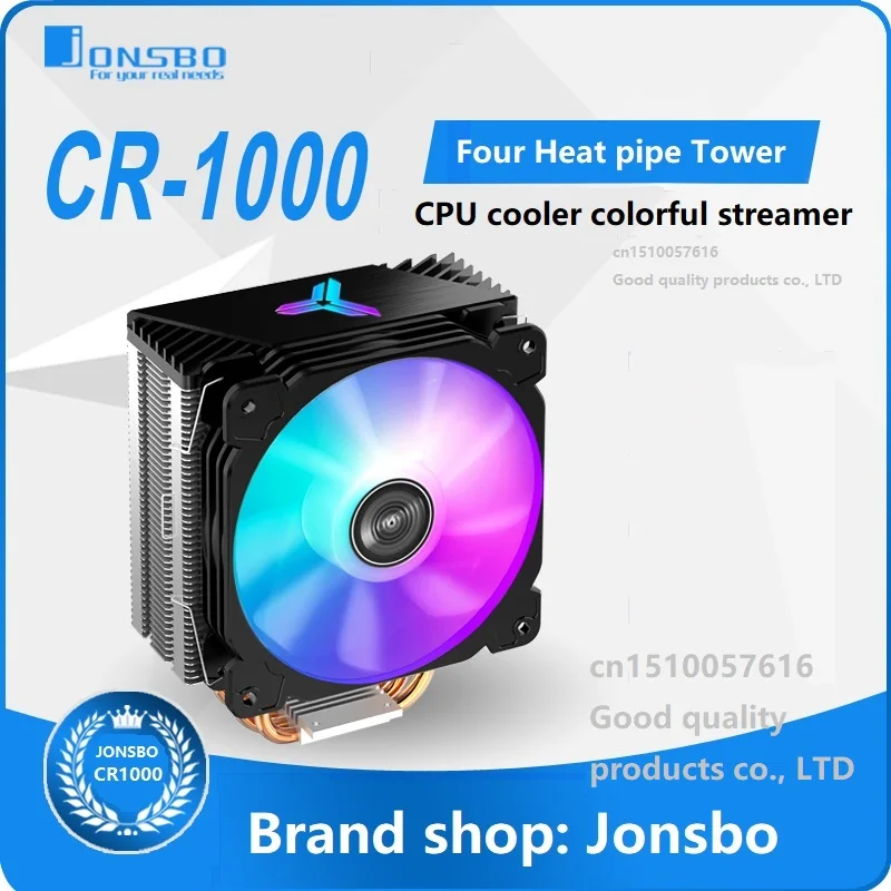 Радиатор для ЦП башни Jonsbo CR1000 цветной стример 4 тепловых трубки контроль