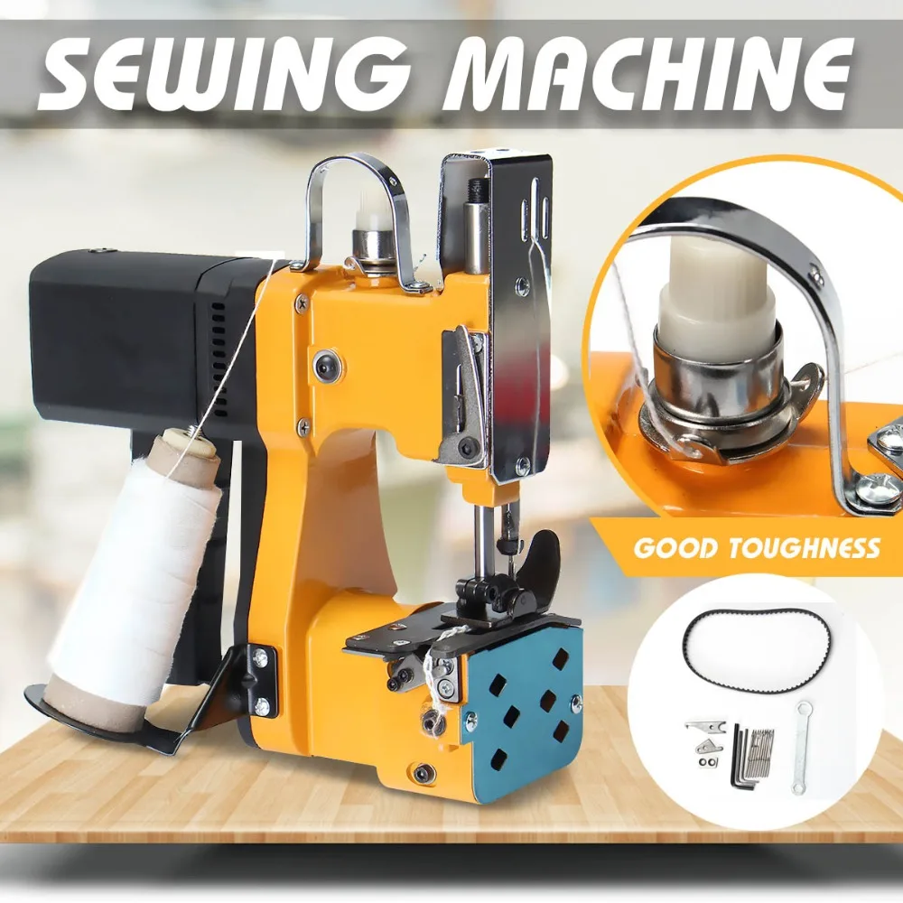 220V electric overlock sewing machine portable automatic packaging home textile industry woven bag sealing | Дом и сад