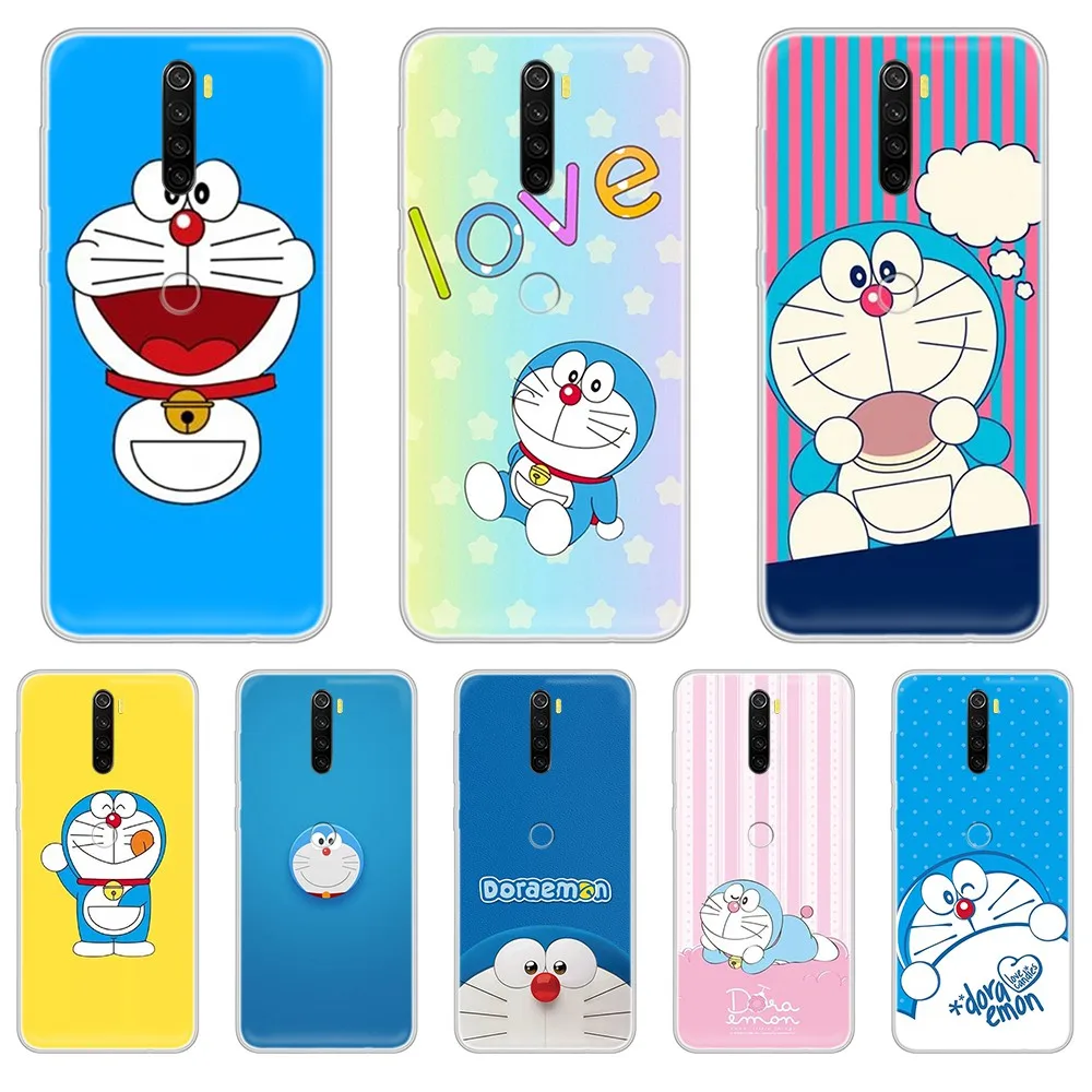 Doraemon Pokonyan японский мультяшный 3D чехол Etui Прозрачный для телефона XIAOMI Redmi Note 3 4 5 6 7 8