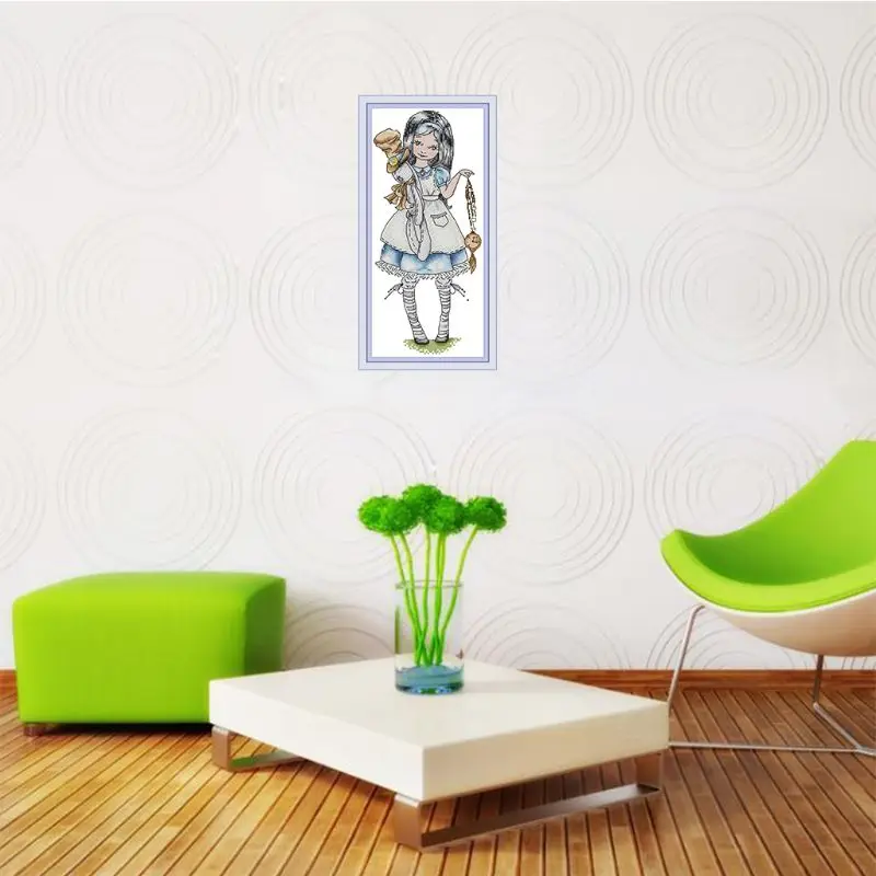 Alice Girl DIY рукоделие ручной работы Счетный 14CT Печатный Вышивка крестом высокое качество и бренд